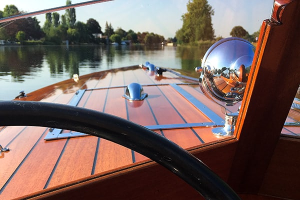 "Ballroom Slipper" heading downstream to the film set