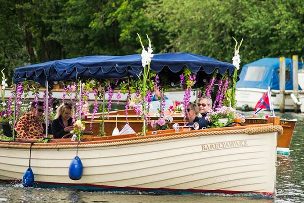 "Barely Awake" participating in the floral flotilla