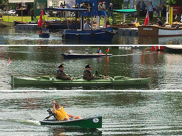 Some of the eccentric boaters spotted on the lake during the boat show.