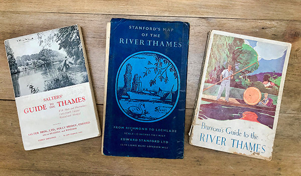 Vintage Thames river guides from Way's rare and secondhand bookshop in Henley