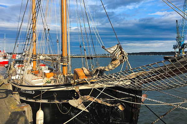 A beautiful old sailing ship in Poole harbour.