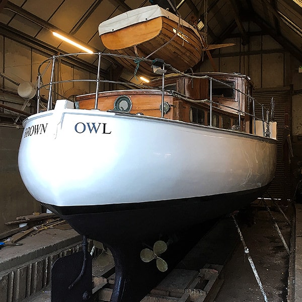 "Brown Owl" getting a paint job.