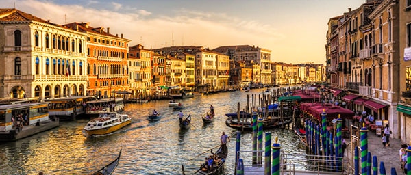 The Grand Canal - the most important waterway in Venice