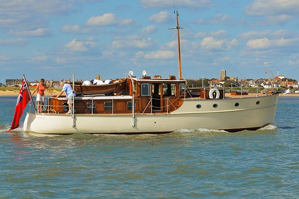 "Magyar" - a splendid Saunders Roe rebuilt by Harbour Marine Services at Suffolk Yacht Harbour in Southwold, owned and operated by John Burgess.