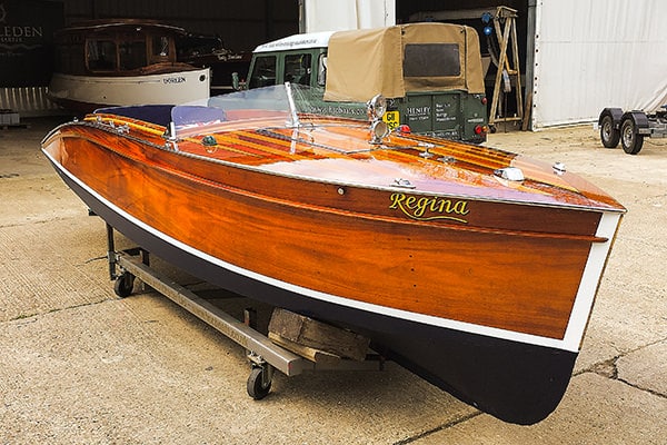 "Regina" on her trailer, about to be relaunched for the season.