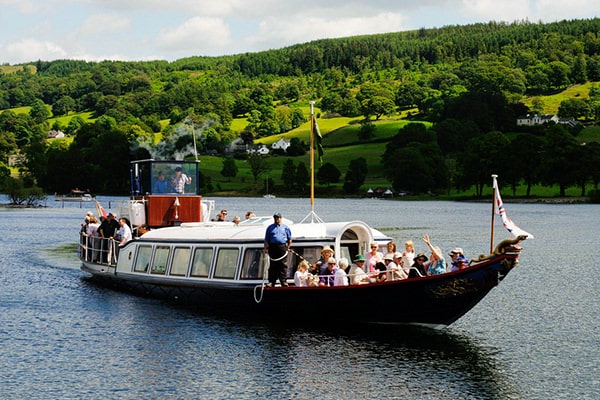 The Steam Yacht Gondola - a rebuilt Victorian steam-powered yacht on Coniston Water**