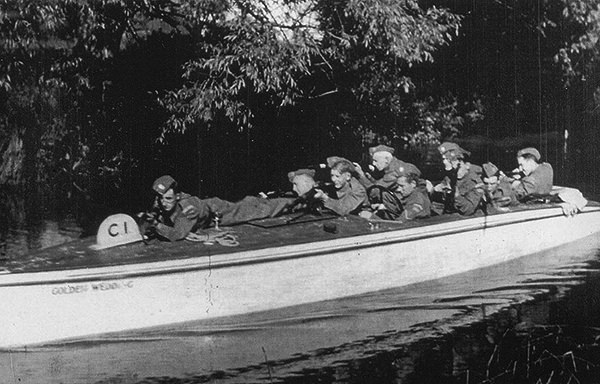 "Golden Wedding" patrolling a stretch of the Thames.