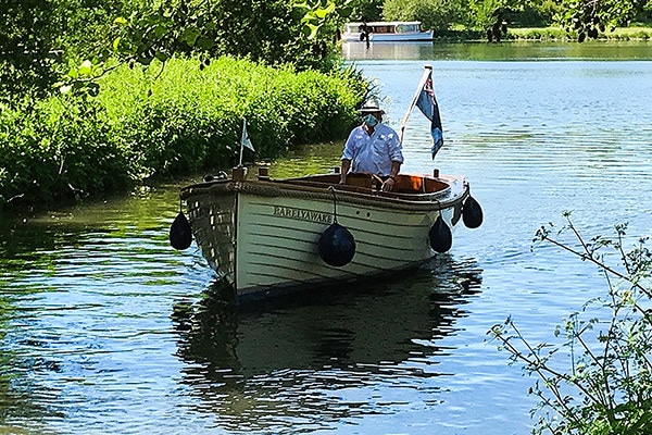 A masked delivery on Beale Park lake.