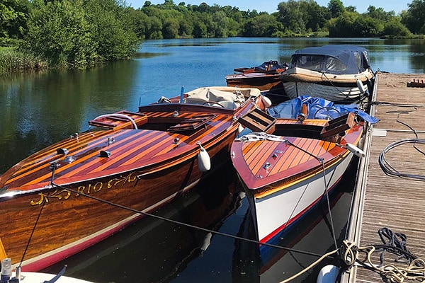 Boats launched into the lake at Beale Park