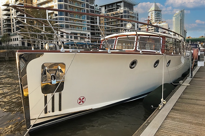 "Bourne" - a 12-passenger yacht - Thames Limo's latest acquisition
