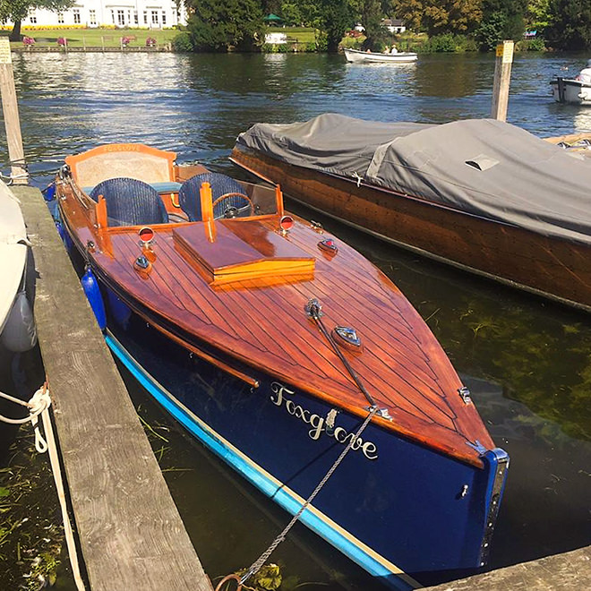 'Foxglove' on her mooring in Henley.