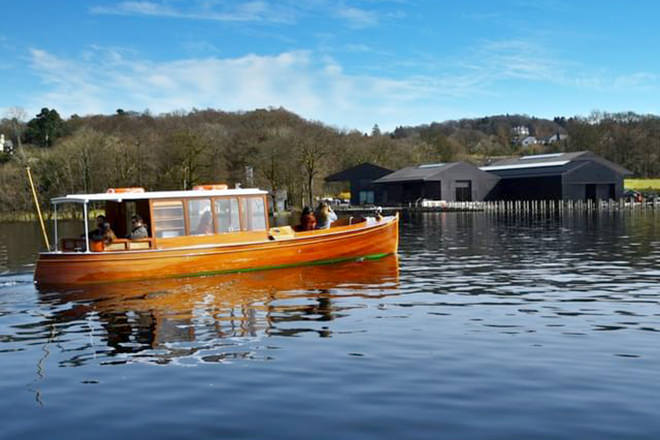 MV 'Penelope II' in front of the Windermere Jetty Museum