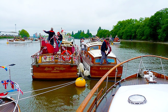 Onboard 'New Venture' to celebrate The Queen's Diamond Jubilee back in 2012.