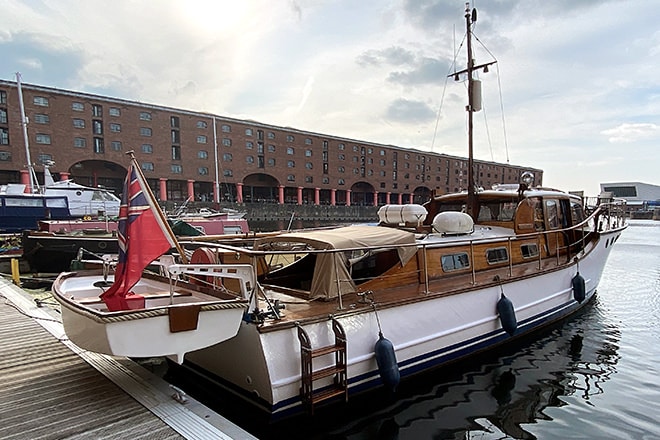 'Albaquila' in the Albert Dock, Liverpool.