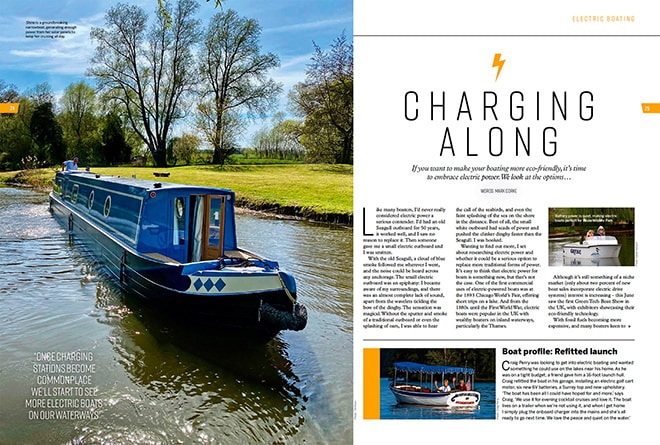 Charging along - article in RYA magazine