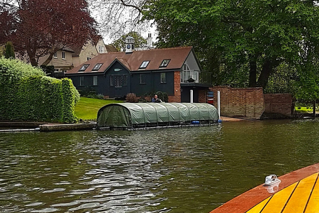 Graham Pattie's floating boat house