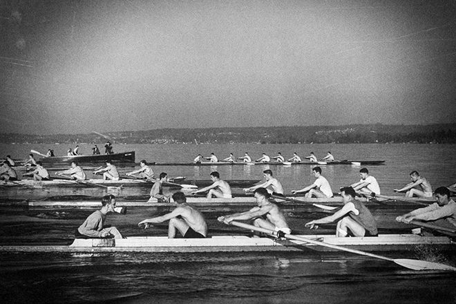 The Washington rowing crew in the 1936 Olympics