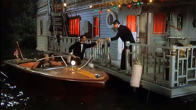 A scene from the film 'Houseboat' staring Cary Grant and Sophia Loren.