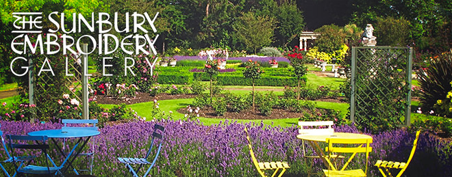 The garden at The Sunbury Embroidery Gallery