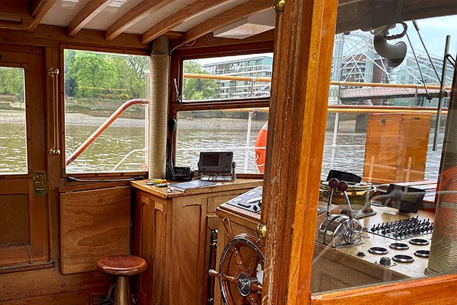 'Bluebird of Chelsea' wheelhouse