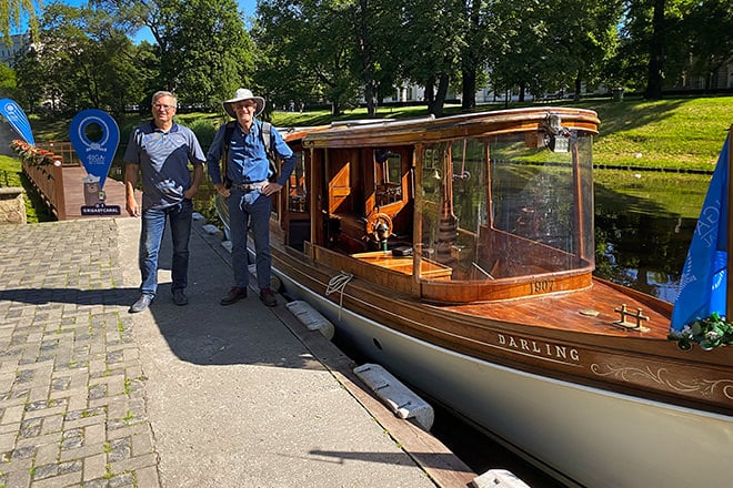 Steve with Arnis Berzins at 'Riga by Canal'