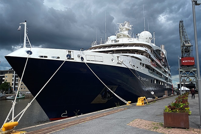 Ponant's 'Le Champlain' - Our floating home for the duration of the cruise.