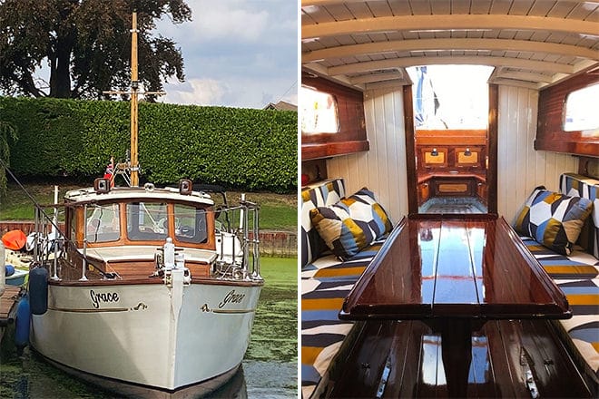 'Grace' is a 10 metre motor cruiser suitable for inland and coastal cruising.