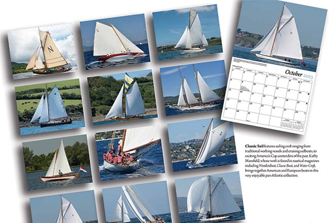 'Classic Sail' 2023 Calendar by Kathy Mansfield - back