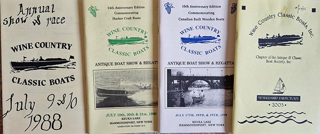 Wine Country Classic Boat programmes - Keuka Lake