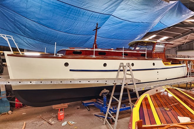 "Ranoni" - as she is now with her completely new wheelhouse - courtesy of 'Abbey Boat Builder'