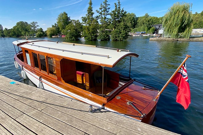 "Tarbes II" at the museum jetty last summer on a private charter