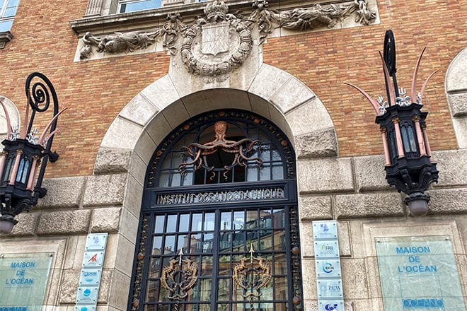 Door of the 'Institut Océanographique' in Paris - look at that octopus!