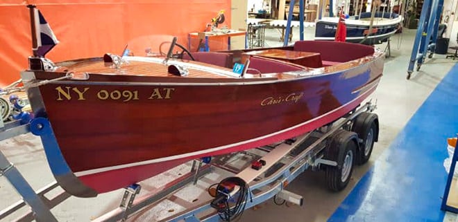 "Keuka" - a Chris Craft once shortlisted for a Classic Boat Award for the best motor boat restoration