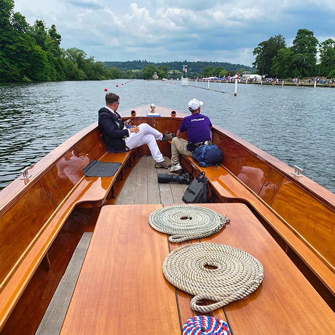 On the Umpire's launch