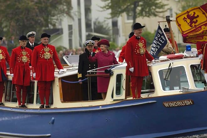 Her Majesty the Queen on 'Windrush'