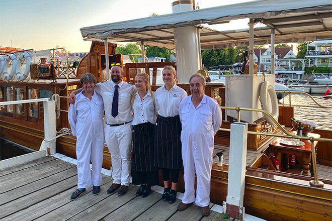 A happy and satisfied 'Windsor Belle' crew during Henley Royal Regatta 2023