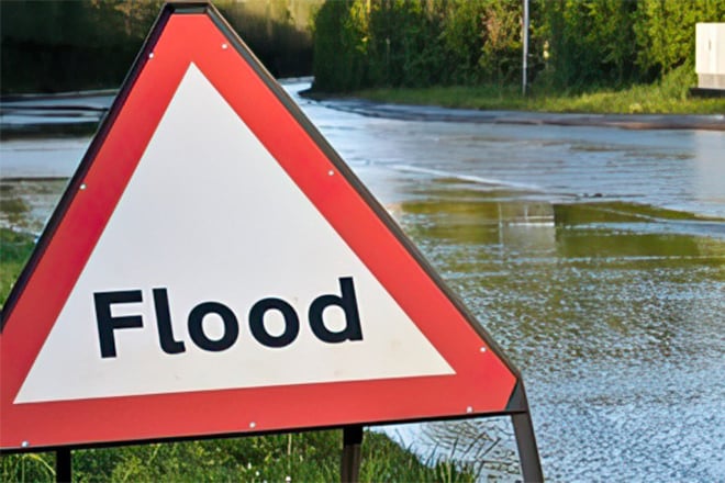 Flood sign (of which we have seen many recently)