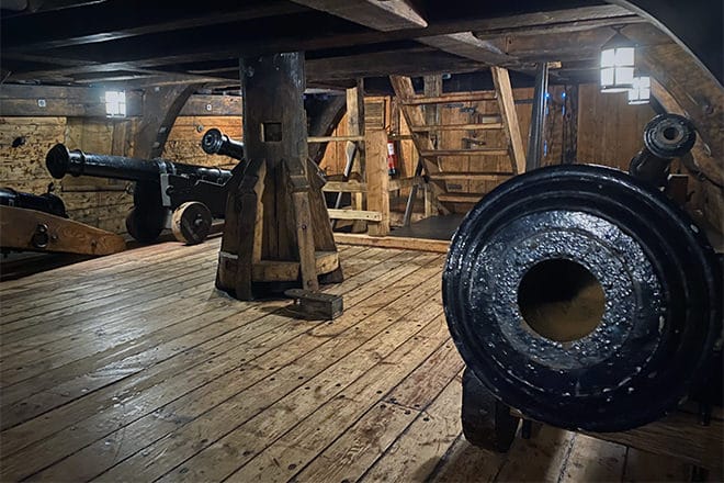 Canons on the 'Golden Hinde II'