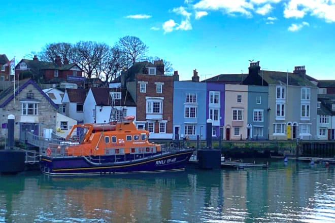 A life boat in picturesque Weymouth, Dorset
