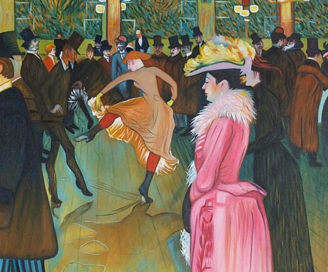 'At the Moulin Rouge' - an oil painting on canvas by Henri de Toulouse-Lautrec
(painted circa 1895)