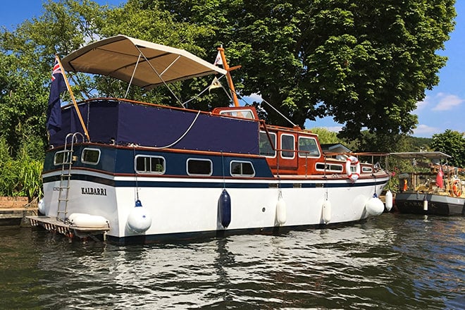 Book 'Kalbarri' for afternoon tea on board during Henley Royal Regatta