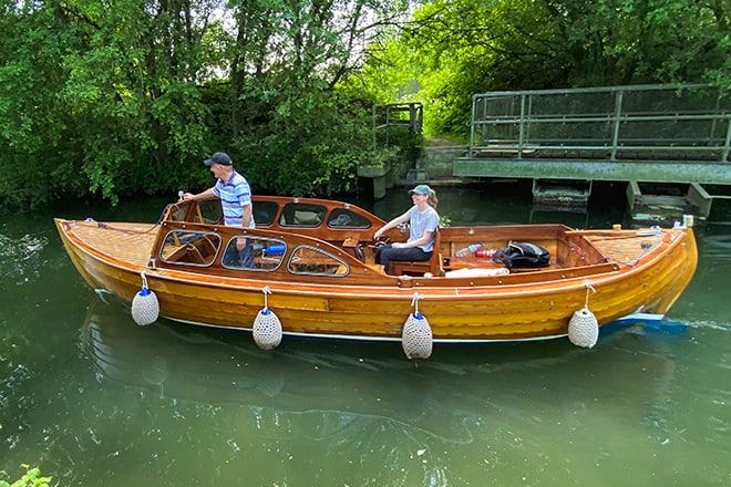 'Mouse' was skippered back to Henley by Rod and his niece Alex