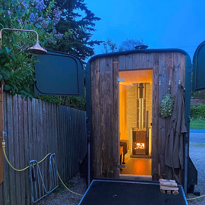 Andy Armshaw's new mobile sauna venture is aptly named LOYLY