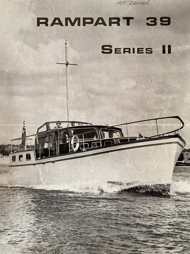 An old brochure image of the Rampart 39 series II (not 'Zenique')