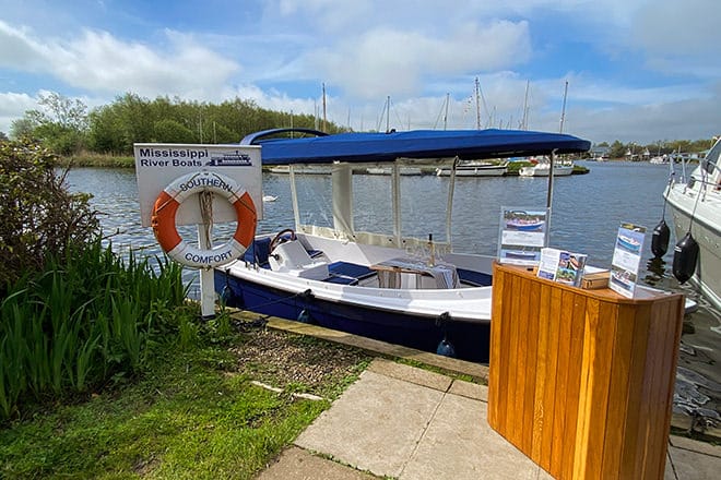 Our stand at the Horning Boat Show (We never made it up the Mississippi!)