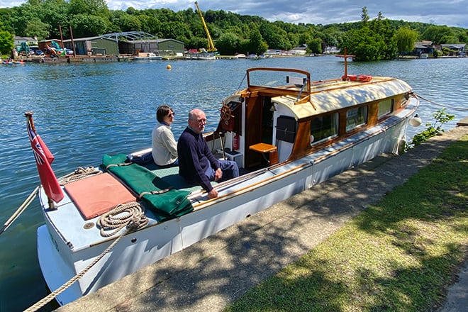 'Plover B' with her proud owners
