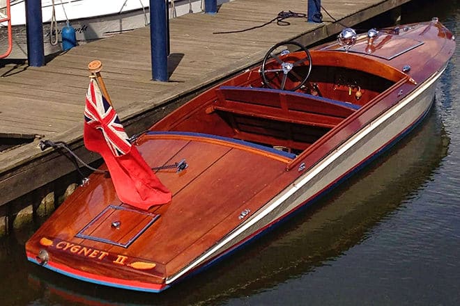 'Cygnet II' - an historic slipper stern launch, and the only known survivor of just five 20 foot slipper launches ever built in the 1930's