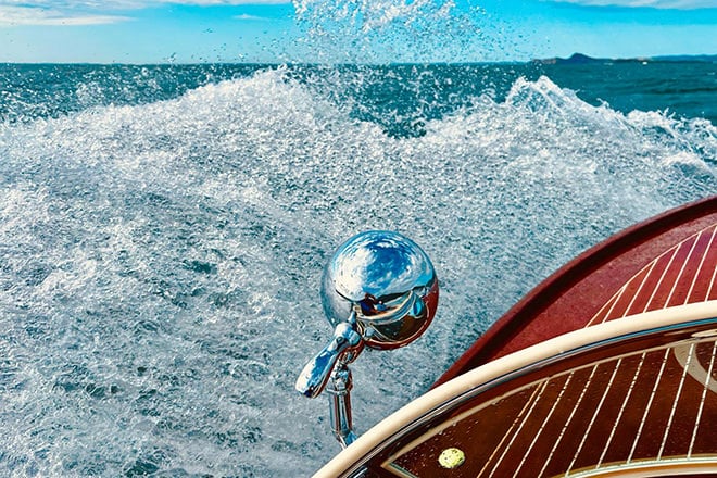 A Riva at speed