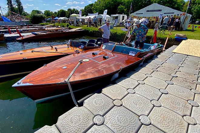 'Family' -  an unusual and roomy slipper stern launch presented post rebuild and in excellent condition afloat on the Thames between Henley and Marlow