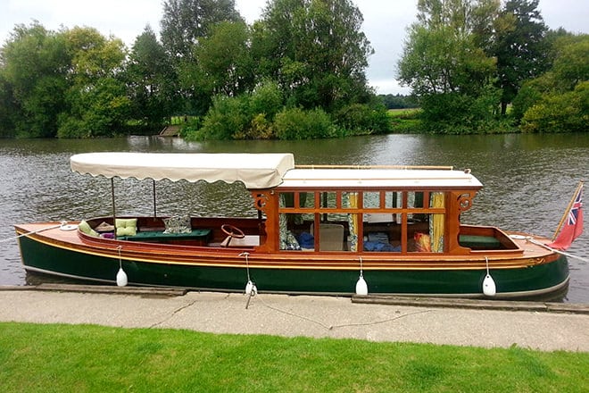 'Tiddley Pom Pom' - a rare Belle Epoque Gibbs saloon launch which was entirely renovated some years ago